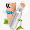 NORDMUT® Edelstahl Trinkflasche isoliert + Teesieb – Produktbild-Vorschau 1