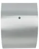A silver mailbox with a lock is shown against a white background. Produktbild-Vorschau