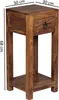 A wooden side table with a drawer and a shelf. Náhled obrázku produktu