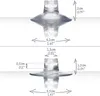 Two clear plastic suction cups with measurement indicators. Produktbild-Vorschau