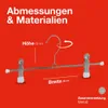 MAWA Kleiderbügel mit Clips, 10er-Set, rutschfest, 30 cm, Produktbild-Vorschau 5