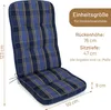 Herlag Hochlehnerauflage Tilly 123x50x9cm Blau-Kariert Produktbild-Vorschau 3