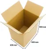 An open, empty cardboard box with dimensions labeled. Podgląd zdjęcia produktu