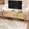 Merax TV Lowboard erbsenförmig mit Rillenoptik, TV-Schrank Produktbild-Vorschau 4