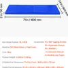 A diagram showing the dimensions of a blue gym mat. Anteprima dell’immagine prodotto