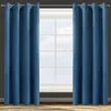 Vorhang Verdunklungsgardine mit Ösen 140x250 cm dunkelblau Produktbild-Vorschau 2