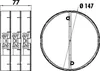 Technical drawings of a ventilation component. Náhled obrázku produktu