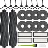 A collection of robot vacuum cleaner accessories laid out on a white background. Produktbild-Vorschau