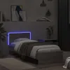 vidaXL Cadre de lit avec tête de lit et lampes LED Gris Voir les images du produit 4
