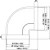 NABER R-RBV flow 150 curva per tubi a 90° / bianco / 150 mm Anteprima dell’immagine prodotto 10