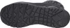 The underside of a black sneaker with a gray fuzzy trim at the top. Voir les images du produit