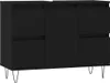 vidaXL Badschrank Schwarz 80x33x60 cm Holzwerkstoff Produktbild-Vorschau 1