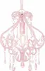 Deckenleuchte 24 x 32 cm rund mit Perlen rosa und exquisit Produktbild-Vorschau 1