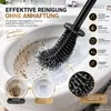 4x WC Bürste Garnitur Silikon Toilettenbürste Schwarz Produktbild-Vorschau 8