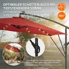 ML-Design Ampelschirm Ø300cm mit LED Solar Rot Alu Produktbild-Vorschau 4