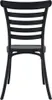 A black chair viewed from the back. Produktbild-Vorschau