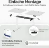 CASARIA® Höhenverstellbarer Schreibtisch 140cm Weiß Gestell Produktbild-Vorschau 8
