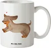 Mr. & Mrs. Panda steingut tasse Hund Dackel - Weiß - Produktbild-Vorschau 1