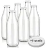 Milchflaschen 1L Smoothie Saft Flaschen 1000ml leere Produktbild-Vorschau 1