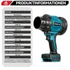 Akku-Gartenbläser 1000W,2in1 Handbläser 300m/s Produktbild-Vorschau 10