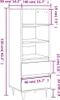 vidaXL Highboard Betongrau 40x36x110 cm Holzwerkstoff Produktbild-Vorschau 8