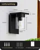 EDISHINE Wandlampe Außen, Wandleuchte mit Klarglas, IP44 Produktbild-Vorschau 6