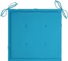 vidaXL Gartenstühle 8 Stk. mit Blauen Kissen Massivholz Produktbild-Vorschau 8