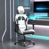 Gaming-Stuhl mit Massage & Fußstütze Weiß & Schwarz Produktbild-Vorschau 2