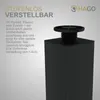 HAGO24 Tischbeine Set 4 Stück Möbelfuß Stahl Schwarz 8x8cm Produktbild-Vorschau 4