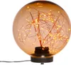 LED Kugel mit Drahtlicherkette - stehend - 80 bernsteinfarbene LED - D: 20cm - f. Außen - amber Produktbild-Vorschau