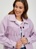Orsay Hellviolette Winterjacke mit Fransenhemd Produktbild-Vorschau 3