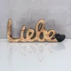 Schriftzug Liebe L26cm Mango Natur Schwarz Holz Buchstaben Produktbild-Vorschau 3