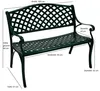 DEGAMO Gartenbank Parkbank Bank OXFORD 2-sitzer, Aluguss Produktbild-Vorschau 7