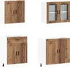 Langlebige 4-tlg. Küchenschrank-Set Kalmar Altholz-Optik Produktbild-Vorschau 4