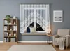 A living room scene with a bookshelf, a window with curtains, and a chair. Produktbild-Vorschau