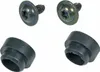 Two screws and two rubber grommets are arranged on a white background. Produktbild-Vorschau