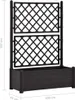 vidaXL Sadzarka z kratką 100x43x142 cm PP antracytowa Podgląd zdjęcia produktu 8