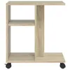 vidaXL Beistelltisch mit Rollen Sonoma-Eiche 50x30x55 cm Produktbild-Vorschau 5