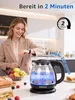 Aigostar - 1L Glas-Wasserkocher: 2200W Mini-Wasserkocher Produktbild-Vorschau 9