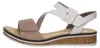 Rieker Damen Keil-Sandaletten Weiß/Beige Voir les images du produit 80