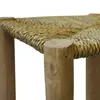 Sgabello poggiapiedi in legno in stile scandi con foglie di Anteprima dell’immagine prodotto 5