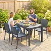 Gartenmöbel Set Sitzgruppe 5-teilig Breiter Tisch mit 4 Produktbild-Vorschau 9