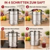 Dampfentsafter 5 Liter Edelstahl Ø 22 cm für alle Herdarten Produktbild-Vorschau 7