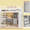 OKWISH Lit Mezzanine Double 140x200 cm - Lit en Bois avec Voir les images du produit 5