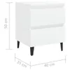 vidaXL Nočný stolík biely 40x35x50 cm Materiál drevo Náhľad obrázku produktu 7