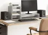 vidaXL Monitorständer mit Schreibtisch-Organizer Grau Produktbild-Vorschau 2