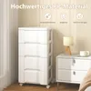COSTWAY kast met 5 lades, opbergkast, commode met lades, Productafbeelding-voorbeeld 6
