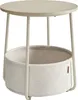 A round side table with a woven basket underneath, shown against a white background. Náhled obrázku produktu