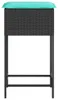 vidaXL Tabouret de bar de jardin avec coussin 2 pcs. noir Voir les images du produit 6