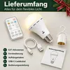 2er Set E27 LED-Akkulampen mit Fernbedienung, USB-C Produktbild-Vorschau 7